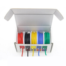 Fil Électrique Flexible en Silicone, Fil de Cuivre Étamé Multibrins 22 AWG, 10 M (32,8 Pi) Chacun