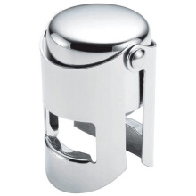 Deluxe Champagne Bottle Sealers - Stainless Steel & Silicone Seal to Preserve Bubbles in Sparkling Wines