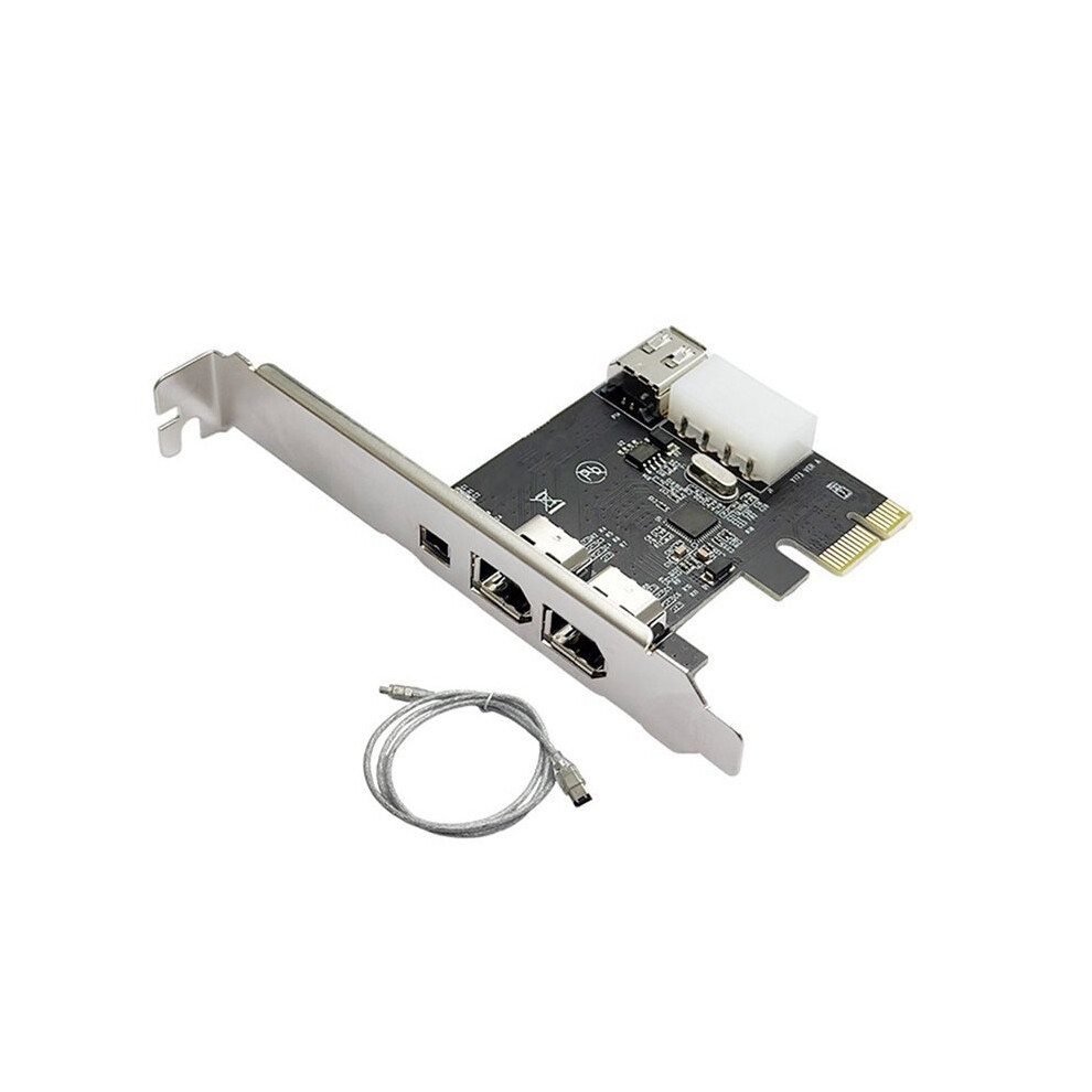 Photos - Cable (video, audio, USB) PCIe 1X to 1394a Expansion Card 4-Port VT6315 FireWire Card Adapter VIA Chip Capture Card Compatible with DV Camcorders