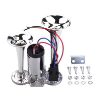 24v 600dB Dual Tone Car Air Horn Super Loud Electric Solenoid Valve Car Electric Air Horn for Motorcycle Car Boat Truck