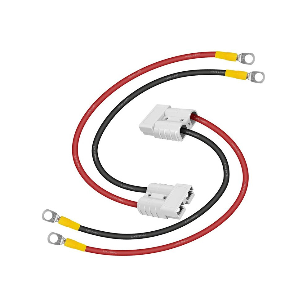 2Pcs For Anderson 50A 10 Awg Battery Quick Connectors With 20In Cables For Winch, Trailer, Rv, And Off-Road Vehicles 6033687912292
