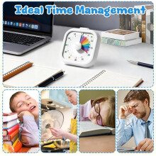 Visual Timer Rainbow, 60 Minute Countdown Timer for Children & Adults, Silent Operation for Classroom Kitchen Home
