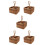 5X Hand-Woven Wicker Straw Storage Basket Portable Four Compartment Classification Storage Fruit Basket Home Storage C 2