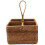 5X Hand-Woven Wicker Straw Storage Basket Portable Four Compartment Classification Storage Fruit Basket Home Storage C 6