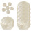 12pcs Fanquare Gold Round Placemats and Coasters Rose Pattern for Dining Decor 1
