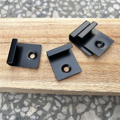 Stainless Steel Composite Deck Fixing Clips, Concealed Deck Fasteners with Self-Tapping Screws, Deck Start-End Buckles 2