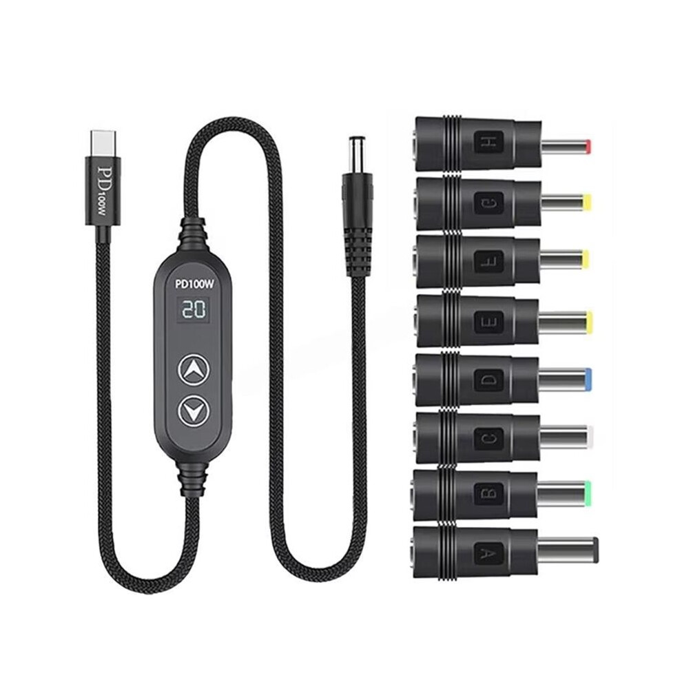 Type-C To Power Boost Cable 100W Pd Power Cable Type C To Dc5.5mm And 5V 12V 15V 19V 20V Various Power Selection 6033145529116