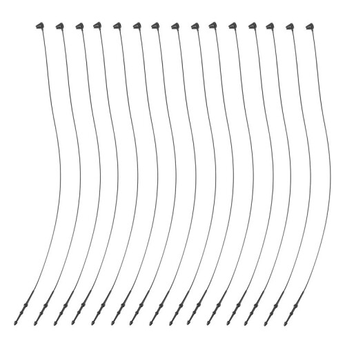7 Pollici 1000 Pezzi Nero Snap Lock Pin Loop Plastica Tag Fastener Hook Ties
