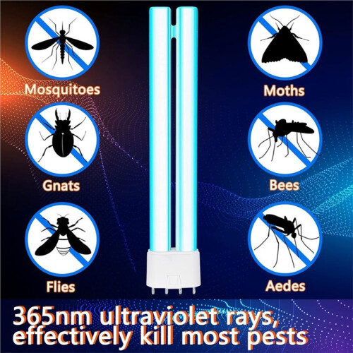 4 Pack 8.6 Inch Bug Zapper Replacement Bulb 18w H Shaped Light Bulb for 18w Indoor Outdoor Bug Zapper Light Bulbs 2