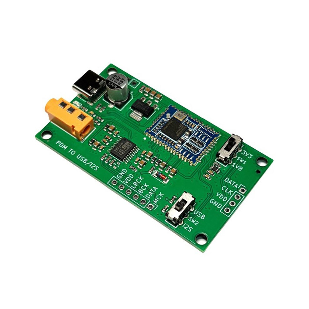 New Pdm Mems Digital Mic Microphone To I2s/ Analog Usb Sound Card Output Pcm5102a Decoding 16Bit 48K 6031386914173