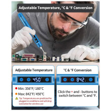 Cordless Soldering Iron Kit Rechargeable Portable Cordless Soldering Thermostatic for Home Appliance Repair, DIY