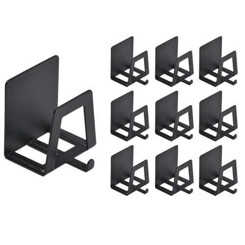 10 Pack Pot Lid Holders with Hook, Pot and Pan Hangers for Kitchen Inside Cabinet Wall Mount Rack , Space-Saving Design