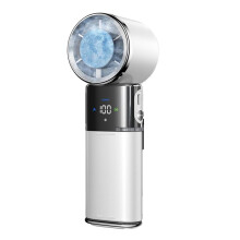 Draagbare Handventilator met Turbofunctie en Ijskoeling, Oplaadbare Persoonlijke Ventilator van 9000 MAh, 100 Snelheden, voor Bureau/Nek/Reizen B