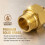 4 Pack Brass Natural Gas Quick Connect Adapter 1/4" Gas Pipe Quick Connector Grill Propane Conversion Connector 2