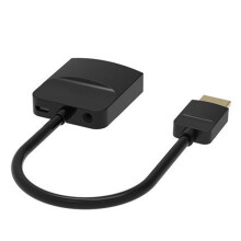 Adapter -VGA, Konwerter Sygnału Wideo i Audio z Sygnału Cyfrowego na Analogowy do Laptopa, Projektora, Monitora i Wyświetlacza A