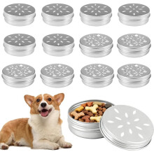 12 St Hundträningstillbehör, Aluminiumspårningstillbehör för Hundar, Metallbehållare med Ventilationshål