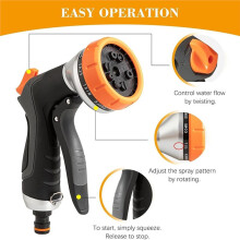 Ugello per Tubo da Giardino, Ugello A Spruzzo per Tubo con Valvola di Controllo del Volume 'Acqua, Ugello A Spruzzo per Tubo Ad Alta Pressione con