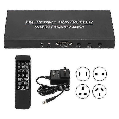 2025 Dvi hdmi video wall controller video splicer 2x2 hdmi videowall processor controller hdmi screen splitter 1080p@60hz