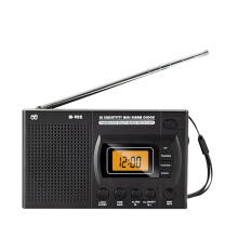 LCD Radio Battery Powered Portable Pocket AM FM Radio Speaker with Telescopic Antenna for Elders Walking Sports B