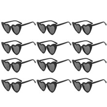 Wedding Heart Shaped Sunglasses Bachelorette Party Glasses Bridesmaid Groomsmen Gifts Black