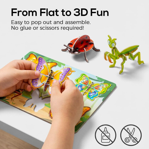 (#G, -) Puzzle insecte hârtie 25 buc 2
