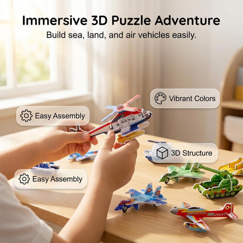 (Animals, -) DIY 3D δημιουργικό χάρτινο παζλ – 2026 εκπαιδευτικό καρτούν ζώο για παιδιά 2