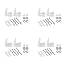 4X Bathroom Angled Floor Wc Toilet Pan Bidet or Semi Pedestal Fixing Kit Bolts
