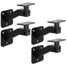 4-Delige Set Verstelbare Leuningbeugels voor Binnentrappen, Trapleuningbeugels, Draaibare Leuningbeugels voor Gangen