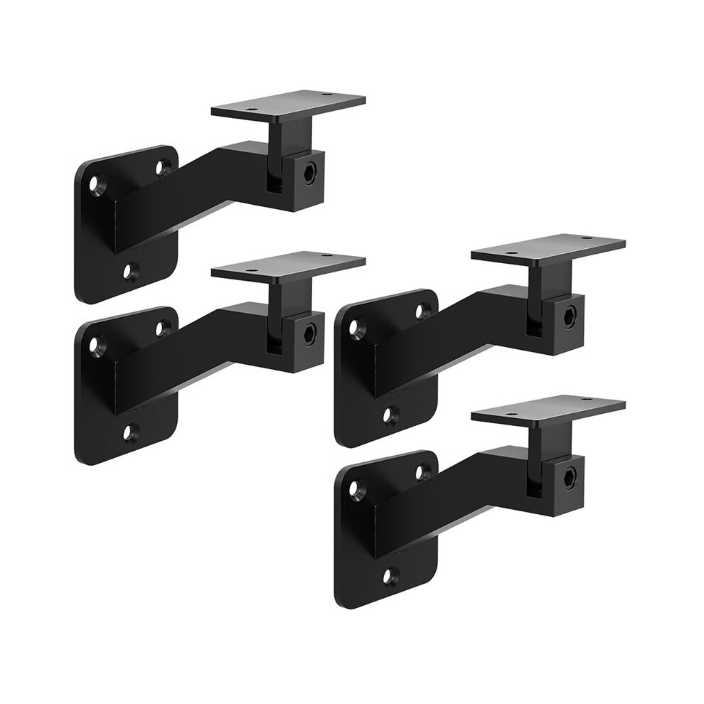 4 Pack Adjustable Handrail Brackets For Indoor Stairs Stair Railing Brackets, Swivel Banister Brackets For Corridors 4713726992325