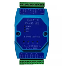Hub Repetidor RS485 de 4 Portas, Grau Industrial, Divisor de Distribuição RS485 de 4 Canais, Expansor de Barramento Serial Isolado