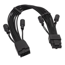 Card GPU 12VHPWR 16PIN(12+4) Power Extention Cable with 4 Capacitor Filter Reduce Card Squeal