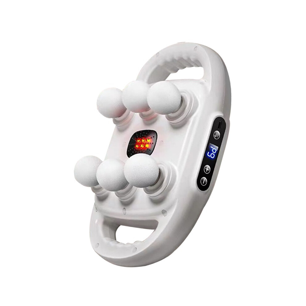 Stoyotu White (White) Muscle Massager Gun High Frequency Back Waist Massage Machine Six-Head Body Shoulder Professional Fascia Massage Gun