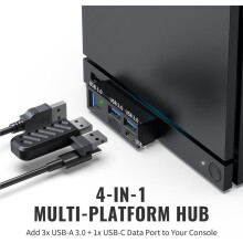 4 In1 USB 3.0 Hub 5Gbps Ultra-Fast Portable HUB for /Steam Machine/PC/Laptop Keyboard Mouse U Disk Extension
