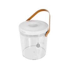 Portable Oxygen Filled Fish Tank Transparent USB Charging Breeding Aquarium Colorful Lights PC Plastic Desktop Fish Tank