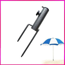 Yard Umbrella Anchor Beach Umbrella Metal Ground Holder Adjustable for Garden