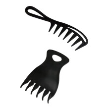 2pcs Men'S Wide Tooth Hair Styling Combs Set, Plastic Hairdressing Combs for Slick Back Retro Hairstyles, Grooming Tool
