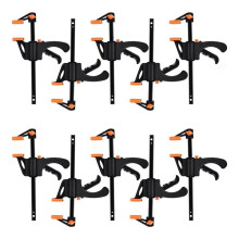 Set of 10 Screw Clamps with One Hand Quick Clamping 4 Inches for Woodworking Steel and Nylon Precise Fixing