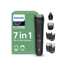 Afeitadora multiusos - PHILIPS - Multigroom serie 3000 - 7 accesorios - Cuchillas autoafiladas - 60 min de autonomía