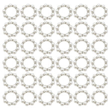 100Pcs Pearl Napkin Rings Napkin Ring Holder Imitation Beaded Napkin Rings Elegant Rhinestone Serviette Rings Buckle