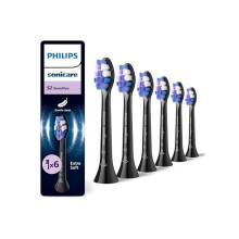 Cabezal de repuesto - PHILIPS - Sonicare S2 Sensitive HX6056/88 - Negro - Lote 6 - Cerdas ultra suaves