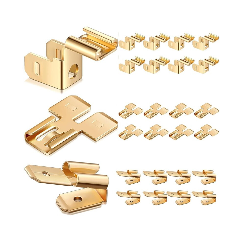 24 Pcs Electrical Quick Splice Wire Terminals, Piggyback Spade Connectors,Double Spade Connector 6033601603794