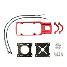 Drohnenzubehör DIY Quadcopter Rahmenbausatz Teile Zubehör Kohlefaserrohr Metall Aluminiumlegierung Motorhalterung Sitz Rot