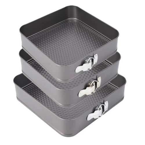 Cheesecake Baking Pan Spring Non-Stick Metal Square Baking Mold Spring Pan Leak-Proof Removable Kitchen Mold