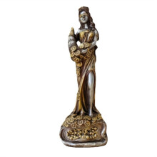 Resin Blinded Greek Wealth Goddess Fortuna Statue Figurine Luckys Fortune Sculpture Office Gifts Home Resin Art Decor A