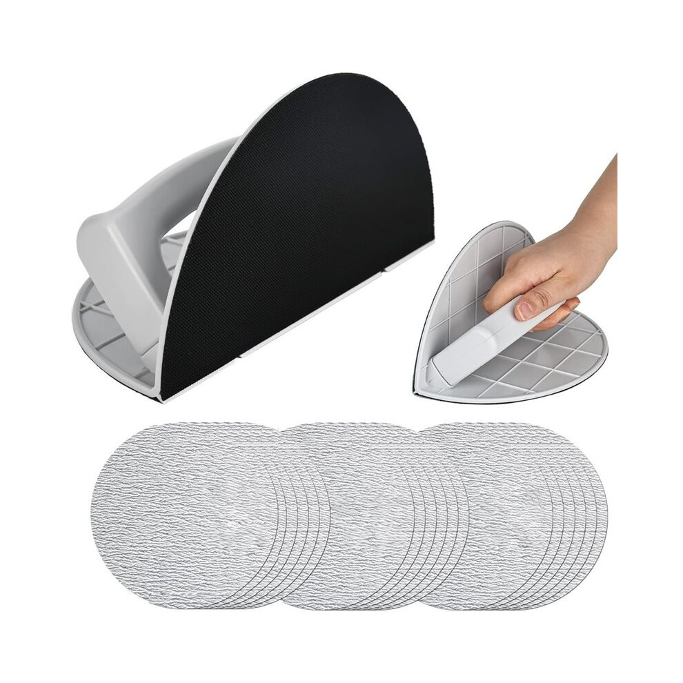 Multifunctional Semi-Circular Drywall Corner Sander With 18 Sandpapers, 90 Right Angle Design 6033997700176