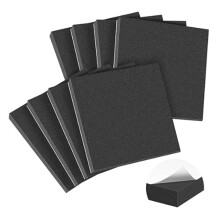 8 Láminas de Espuma Adhesiva de Celda Cerrada, Almohadillas de Espuma Autoadhesivas, Láminas de Neopreno de 1/2" de Grosor y 4" X 4"