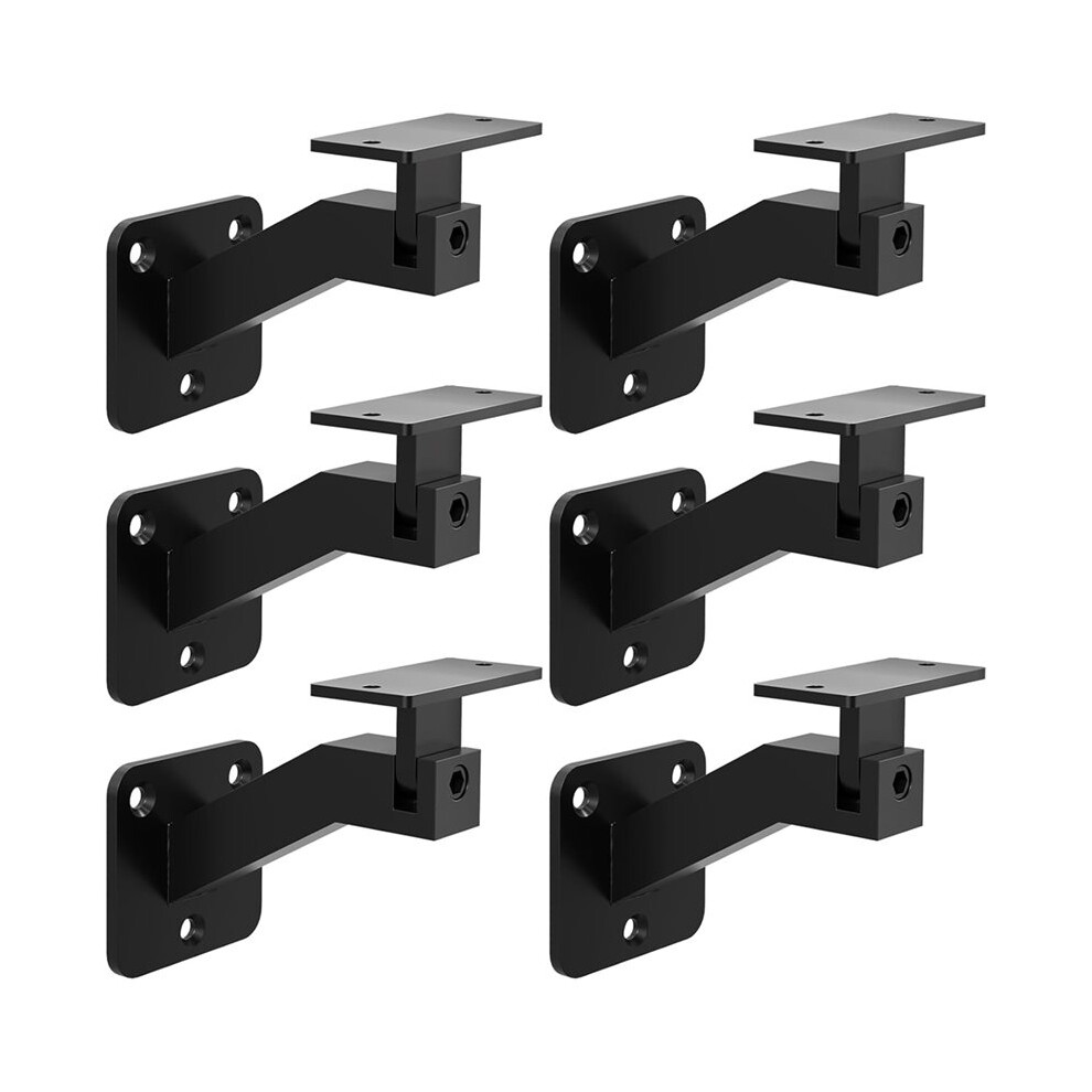 6Pcs Adjustable Rotating Handrail Bracket, Modern Style Staircase Bracket, Suitable For Indoor Or Outdoor Stairs 4713605442583