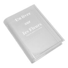 Transparente Buchvase 8,8 oz 15x4x20 cm Weißer Schriftzug