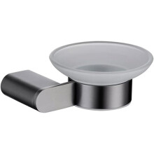 Porta Sapone In Acciaio Inox con Vetro Satinato, Ideale per Bagno e Cucina, Facile Installazione, Alta Qualità.