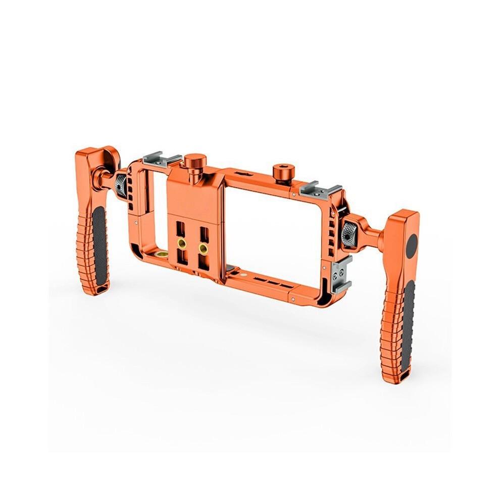 Phone Cage With Cold Shoes,For For Vlogging Filmmaking Video Recording Orange 6033075634966
